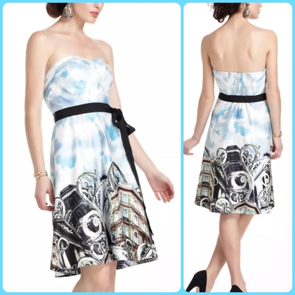 🆕Anthropologie🌷Rare Paris Sky Strapless Dress